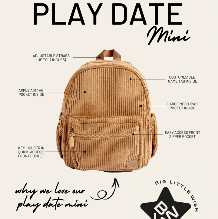 cdg mini backpack Corduroy Backpack- Camel